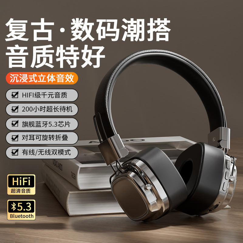 Auriculares Bluetooth Vintage Retro 5.3 | Sonido Profundo