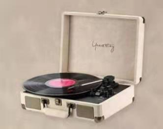 Portable Bluetooth Record Player with Vintage Case