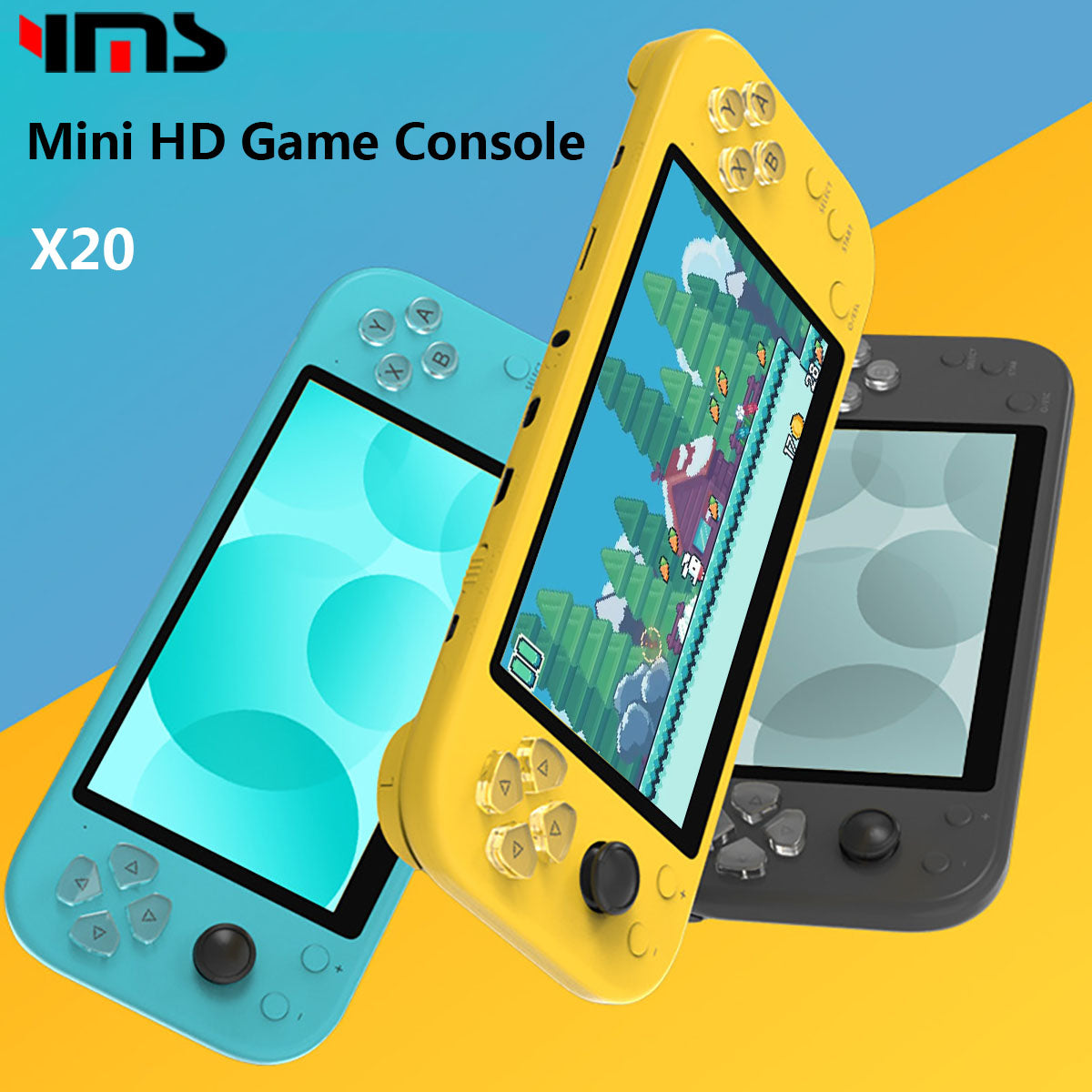 X7 4.3" Handheld Game Console with 10000 Games