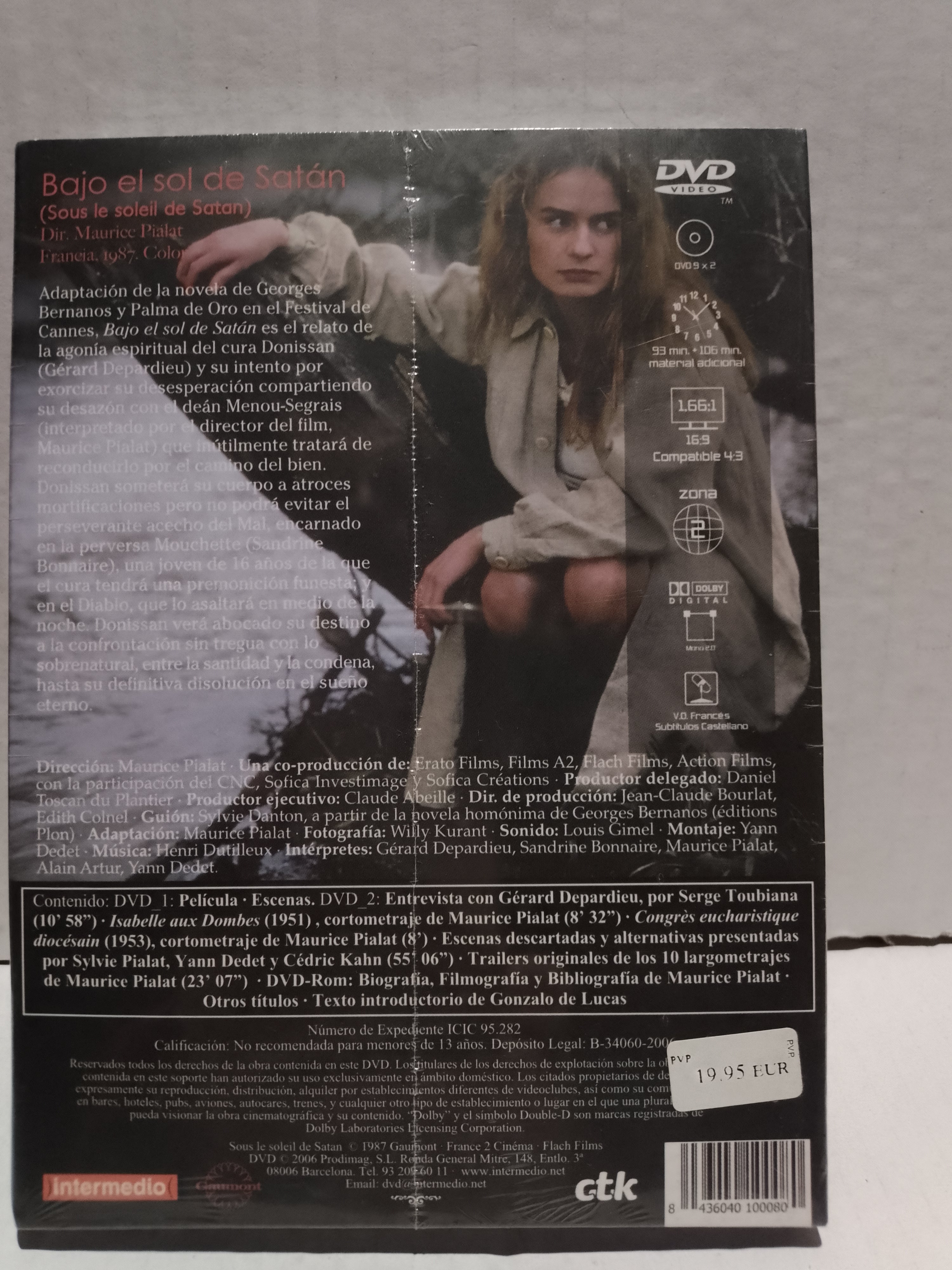 BAJO EL SOL DE SATAN - DE MAURICE PIALAT -  DVD NUEVO PRECINTADO