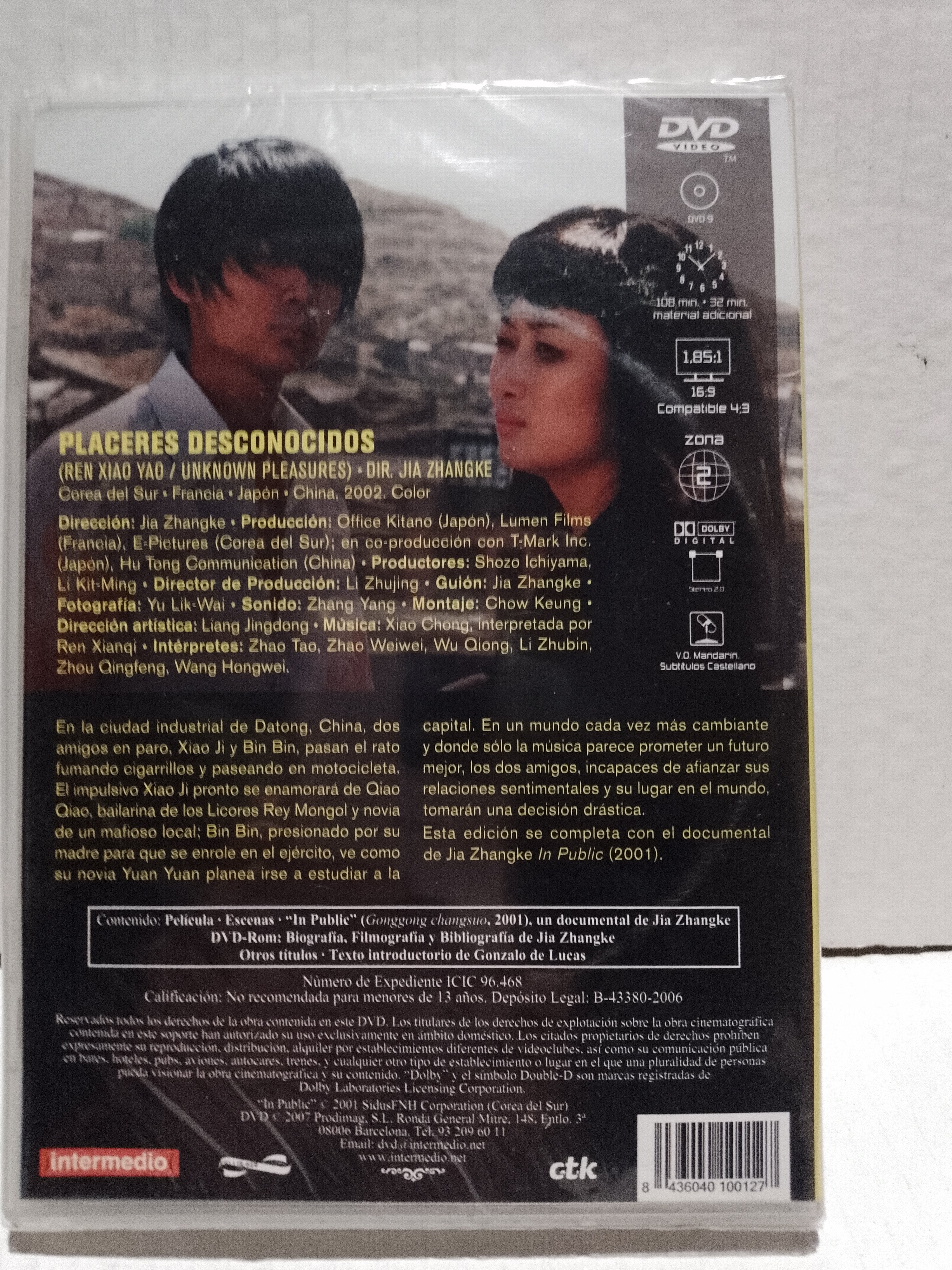 PLACERES DESCONOCIDOS - Jia Zhangke,2002 - DVD NUEVO PRECINTADO