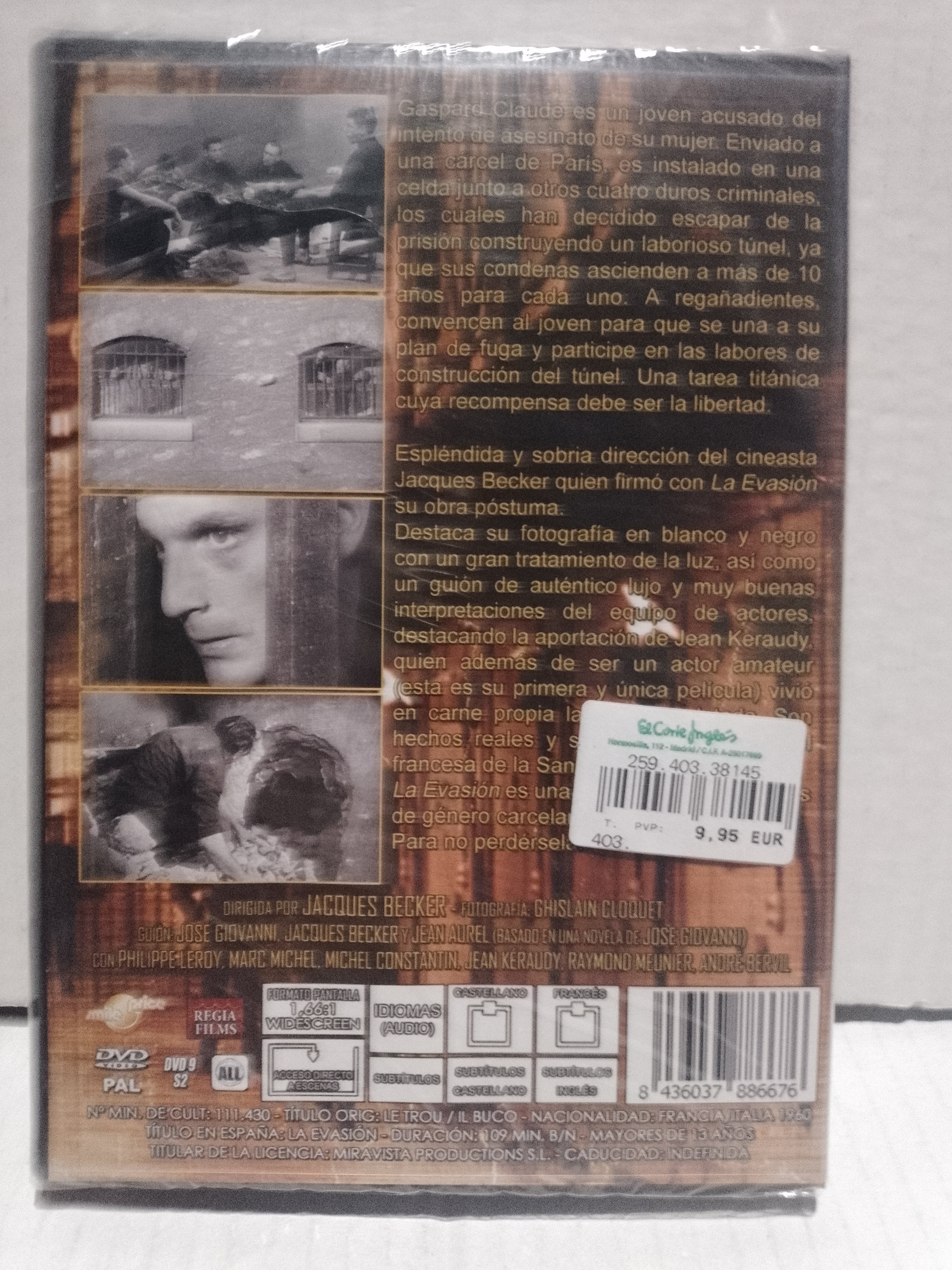 LA EVASION - LE TROU - DVD NUEVO PRECINTADO