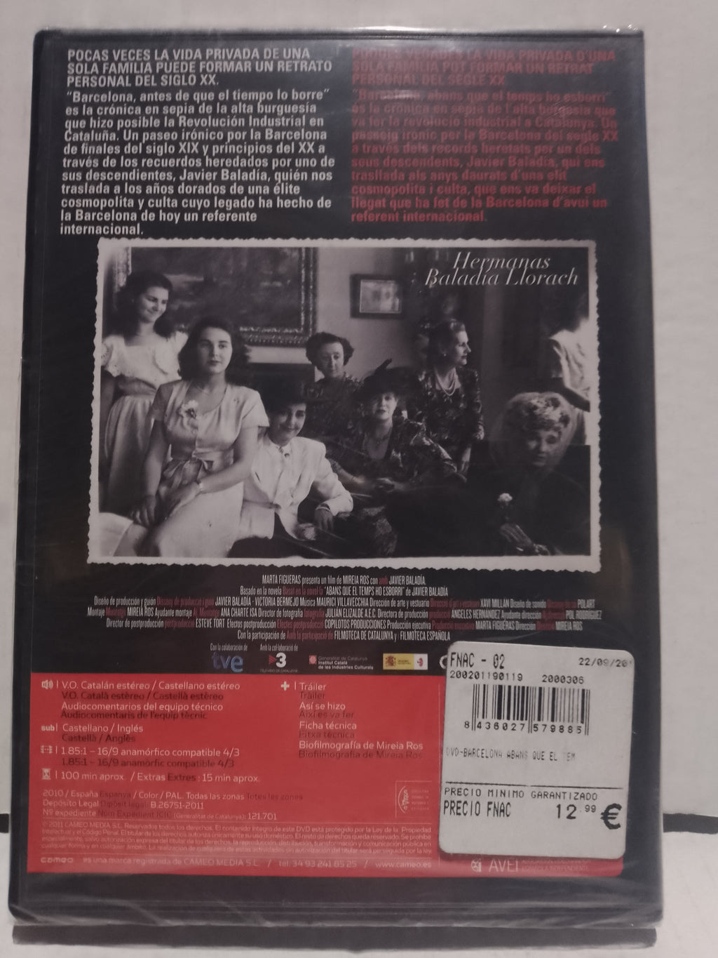BARCELONA - ANTES DE QUE EL TIEMPO LO BORRE - DVD NUEVO PRECINTADO