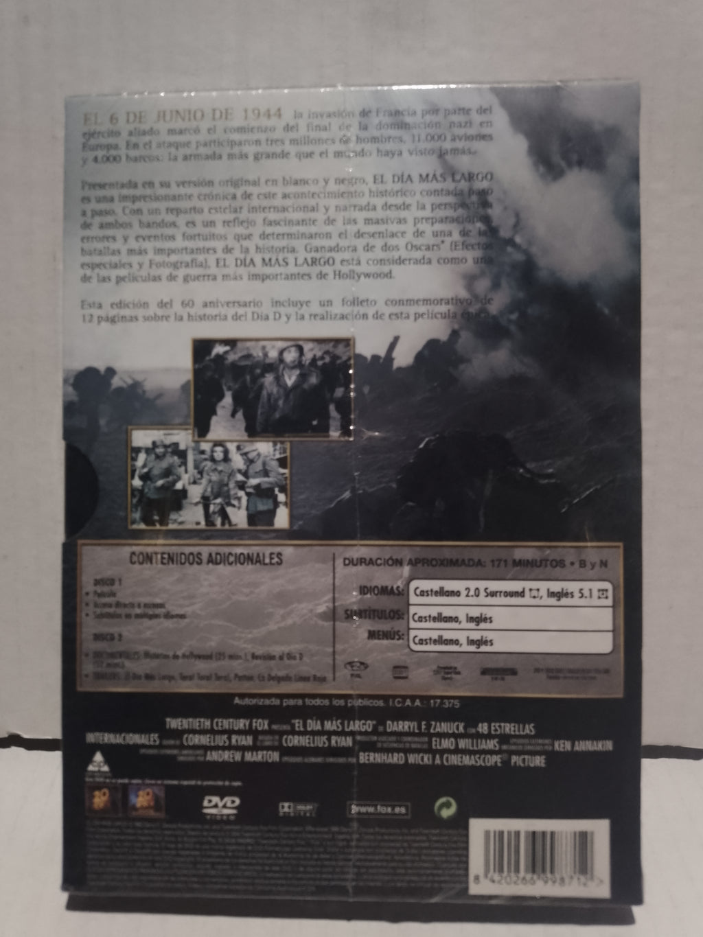 EL DIA MAS LARGO - EDICION 60 ANIVERSARIO - DVD NUEVO PRECINTADO