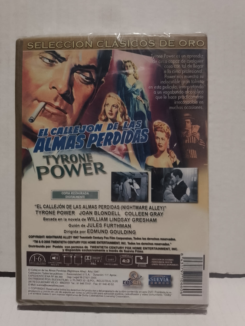 EL CALLEJON DE LAS ALMAS PERDIDAS - DVD NUEVO PRECINTADO