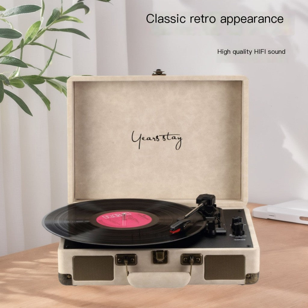 Portable Bluetooth Record Player with Vintage Case