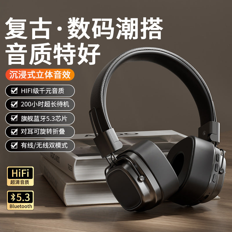 Auriculares Bluetooth Vintage Retro 5.3 | Sonido Profundo