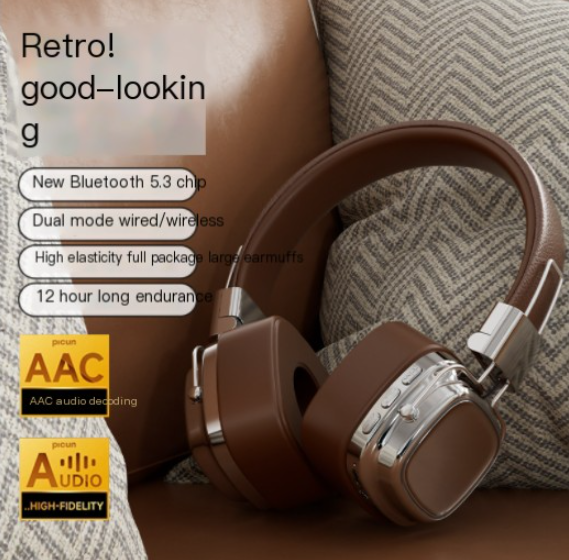 Auriculares Bluetooth Vintage Retro 5.3 | Sonido Profundo