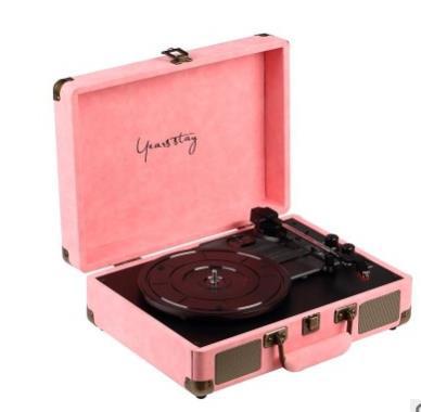 Portable Bluetooth Record Player with Vintage Case